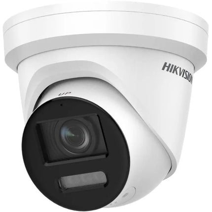 Hikvision DS - 2CD2387G2 - LSU/SL - 2 8MP ColorVu Turret, White Light, AcuSense, Built - in Mic, Speaker, Strobe Light, 2.8mm (2387) - CCTV Guru