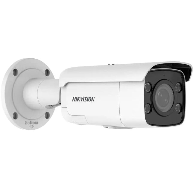 Hikvision DS - 2CD2T87G2 - LSU/SL - 2 8MP ColorVu Bullet, White Light, AcuSense, Built - in Mic, Speaker, Strobe Light, 2.8mm (2T87) - CCTV Guru