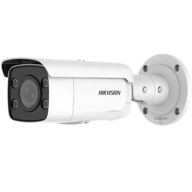 Hikvision DS - 2CD2T87G2 - LSU/SL - 2 8MP ColorVu Bullet, White Light, AcuSense, Built - in Mic, Speaker, Strobe Light, 2.8mm (2T87) - CCTV Guru