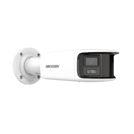 Hikvision DS - 2CD2T87G2P - LSU/SL, 8MP ColorVu Panoramic, 4mm Lens, 180 Degree Bullet, White Light, AcuSense, Built - in Mic, Speaker, Strobe Light, IP66 (2T87G2P) - CCTV Guru