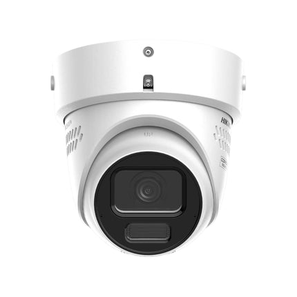Front view of Hikvision DS‑2CD3H67G3‑LIZSUY/SL white finish turret camera