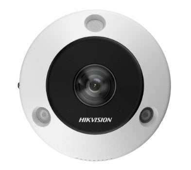 Hikvision DS - 2CD63C5G1 - IVS, 12 MP DeepinView Fisheye Network Camera, Panoramic 1.29mm, Mic, IR 15m - CCTV Guru