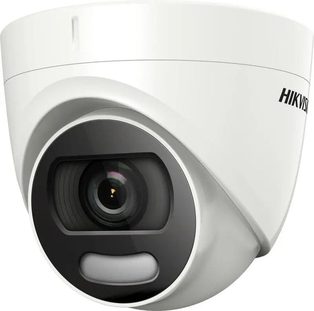 Hikvision TVI ColorVu 5MP Turret Camera, DS - 2CE72HFT - F28 - 2, 20m White Light, 2.8mm - CCTV Guru