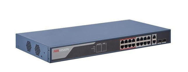 Hikvision 16 Port Fast Ethernet Smart Managed PoE Switch - CCTV Guru