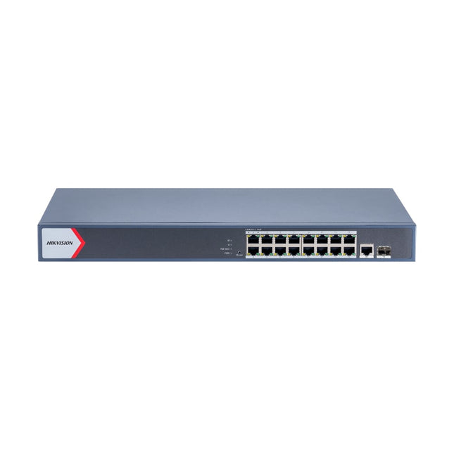 Side angle of Hikvision 16-Port Smart Managed PoE Switch