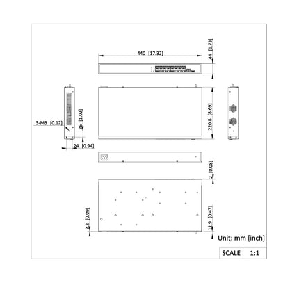 PoE power distribution diagram for DS-3E1518P-EI switch