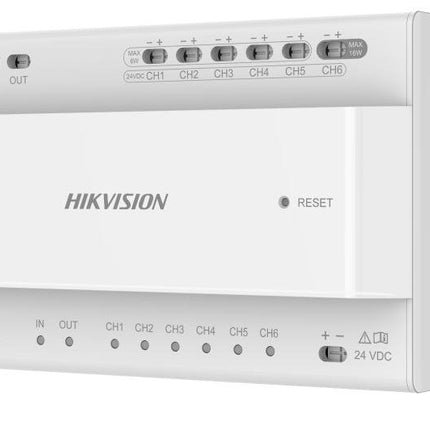 Hikvision Intercom, GEN 2, Two - wire Distributor + Power Adapter, DS - KAD706Y - P - CCTV Guru
