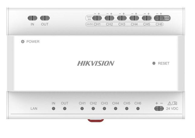 Hikvision Intercom, GEN 2, Two - wire Distributor + Power Adapter, DS - KAD706Y - P - CCTV Guru