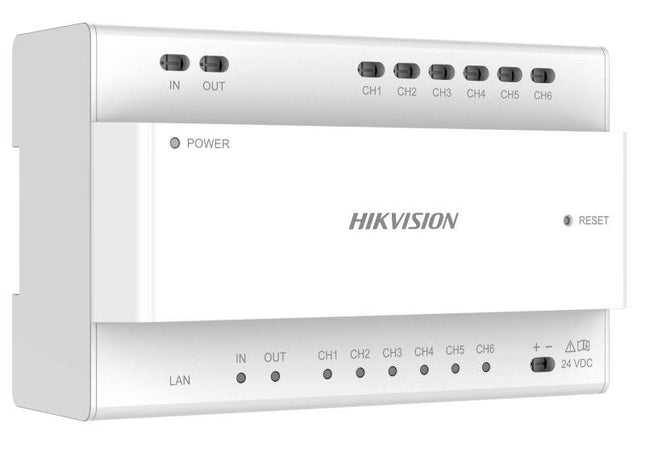 Hikvision Intercom, KAD706Y - SP Y - Series 2 - Wire Distributor, Audio/Video, 6 Devices, 24 VDC - CCTV Guru