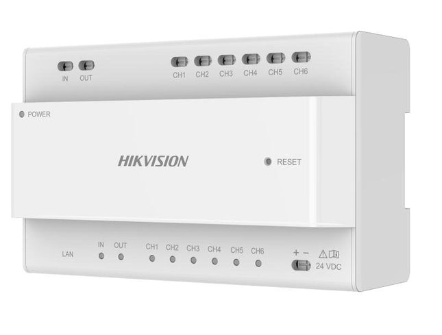 Hikvision Intercom, KAD706Y - SP Y - Series 2 - Wire Distributor, Audio/Video, 6 Devices, 24 VDC - CCTV Guru