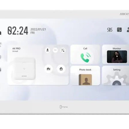 Hikvision IP Intercom, Gen 2, 10" Android Control Centre to Suit Intercom, AX Pro & CCTV, Wifi, POE, White (9510), All - in - one Indoor Station, DS - KH9510 - WTE1 - WHITE(B) - CCTV Guru