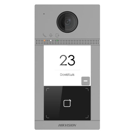 Hikvision IP Intercom, Gen 2, Villa Door Station, 1 Button, Wifi, Mifare, Aluminium (8113), 1 Button Metal Villa Door Station, DS - KV8113 - WME1/Surface - CCTV Guru