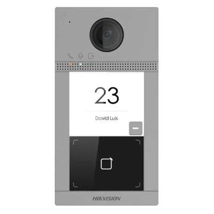 Hikvision IP Intercom, Gen 2, Villa Door Station, 1 Button, WiFi, Mifare, Aluminium (8113), 1 Button Metal Villa Door Station, DS - KV8113 - WME1/Flush - CCTV Guru