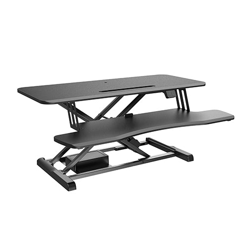 Brateck Electric Sit Stand Desk Converter (950x615x156~480mm) with Keyboard Tray Deck (Standard Surface) Worksurface Up to 20kg - CCTV Guru