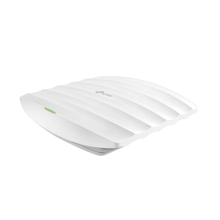Rear view of the EAP223 access point showcasing the Gigabit PoE port and mounting bracket tracks.