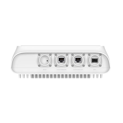 The rugged weatherproof and dust-resistant industrial housing of the EAP668-Outdoor HD Wi-Fi 6 access point.