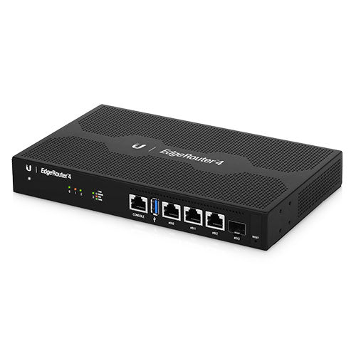 Ubiquiti EdgeRouter 4 - 3Port Gigabit Router, 1 SFP Port - 1GHz Quad Core Processor - 1GB RAM - CCTV Guru