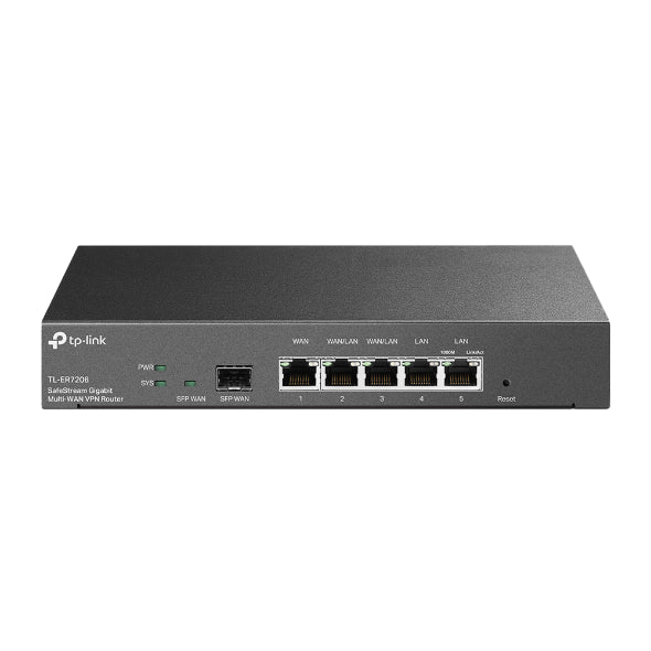 TP - Link TL - ER7206 SafeStream Gigabit Multi - WAN VPN Router, Up to 4 WAN Ports: 1 gigabit SFP WAN port, 1 gigabit RJ45 WAN port, 2 gigabit WAN/LAN - CCTV Guru