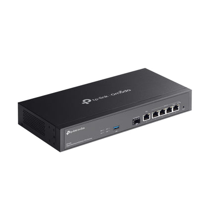 TP-Link Omada ER7406 enterprise VPN gateway deployed securely in a professional network hardware rack.