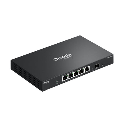 Front panel view of the ES206XPP-M2 switch highlighting the 4 multi-gigabit ports with high-power PoE++ support.
