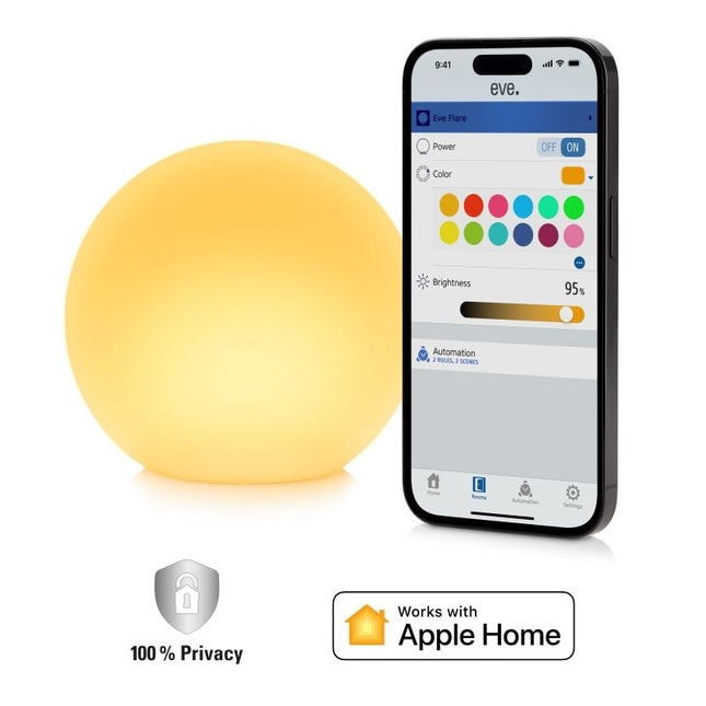 EVE Flare - Portable Smart LED Lamp with Apple HomeKit technology, 10EBV8701 - CCTV Guru