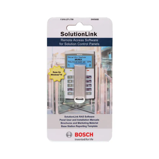 Bosch SW500B Solution Link RAS programming software on USB for Solution 6000 alarm panels Australia