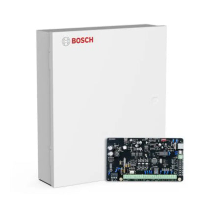 Bosch Solution 2000 hardwired alarm panel with white metal enclosure, 8 zone, Australia