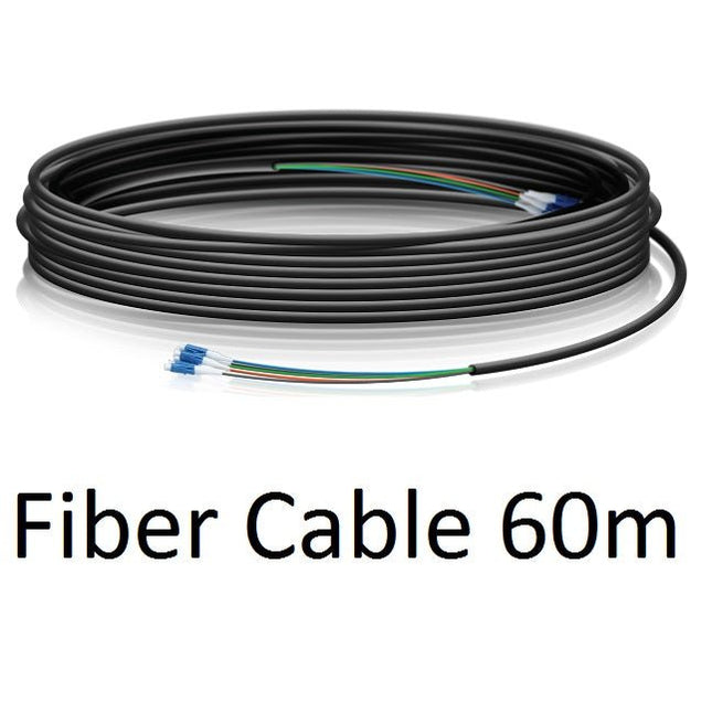 Ubiquiti Single Mode LC - LC Fiber Cable - 60m (200ft), Outdoor - Rated Jacket w/ Ripcord, Integrated Weatherproof Tape - CCTV Guru