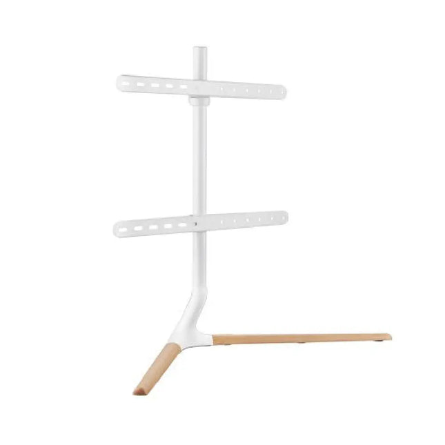 Brateck Modern Linear Tabletop TV Stand For 49' - 70' TVs - Matte White & Beech - CCTV Guru