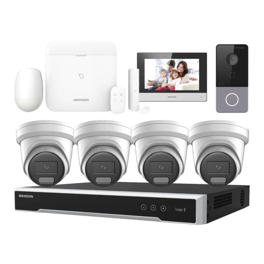 Hikvision AIS Bundle: CCTV Kit comes with Video Intercom Alarm