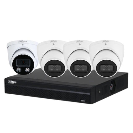 Dahua 6 MP + 6 Channels Kit: 1 x 6MP TiOC and 3 x 6MP Turret Cameras with 4CH NVR, GR - DH - 6MP4CH - CCTV Guru