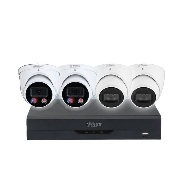 Dahua 8 MP + 8 Channels Kit: 2 x 8MP TiOC and 2 x 8MP Turret Cameras with 8CH AI NVR, GR - DH - 8M8C2T2TIOC - CCTV Guru