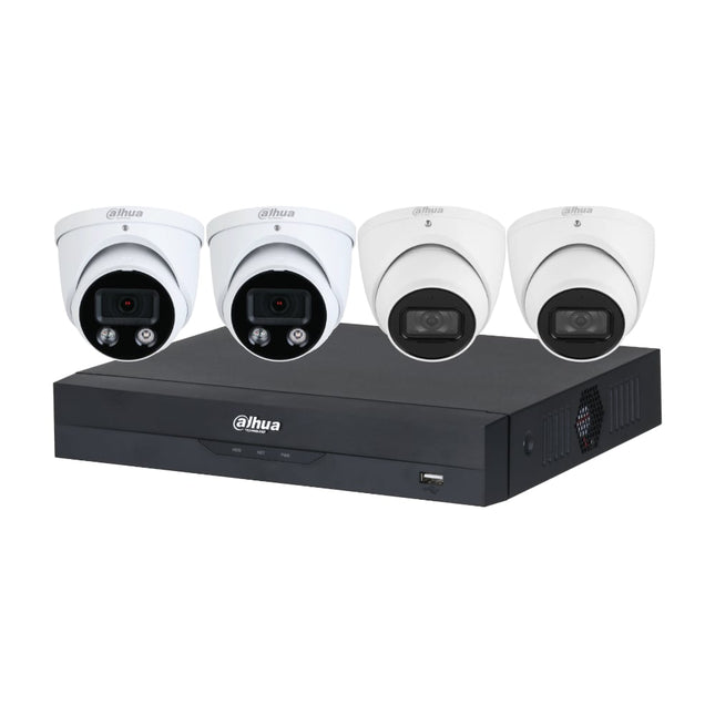 Dahua 8 MP + 8 Channels Kit: 2 x 8MP TiOC and 2 x 8MP Turret Cameras with 8CH AI NVR, GR - DH - 8M8C2T2TIOC - CCTV Guru