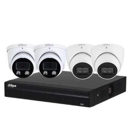 Dahua 8MP + 4 Channel Kit: 2 x 8MP TiOC and 2 x 8MP Turret Cameras with 4CH AI NVR, GR - DH - 8MP - 4C - AI - Kit - CCTV Guru