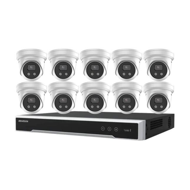 Hikvision 10 x 6MP AcuSense Camera & 16 Channel NVR CCTV Kit - CCTV Guru