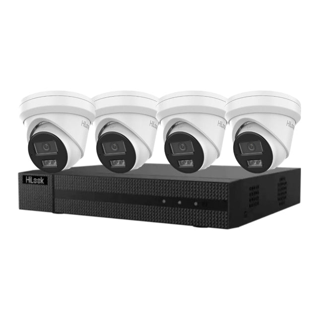 HILook 4 x 6MP Cameras & 4CH NVR CCTV Kit: 4 AI Turret Cameras + 4CH NVR Bundle - CCTV Guru