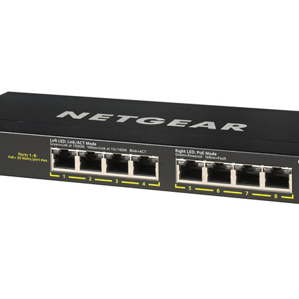 Netgear SOHO 8 - port PoE+ Gigabit Unmanaged Switch (83W PoE Budget) - CCTV Guru