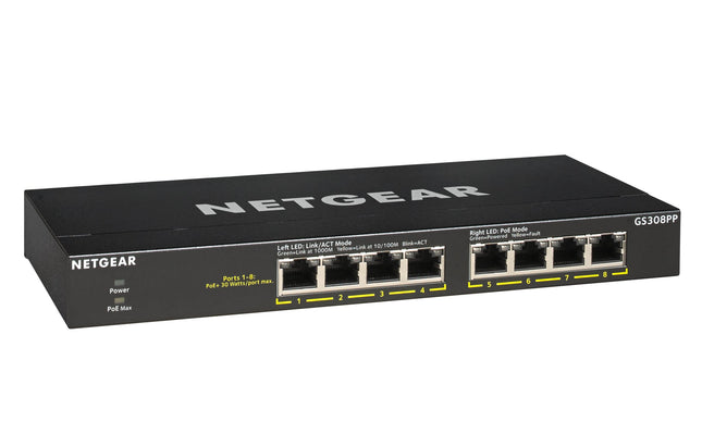 Netgear SOHO 8 - port PoE+ Gigabit Unmanaged Switch (83W PoE Budget) - CCTV Guru