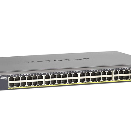 Netgear 48 - Port 380W Gigabit PoE+ Ethernet Smart Managed Pro Switch with 4 SFP Ports (GS752TPv2) - CCTV Guru
