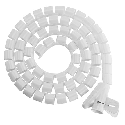 Brateck 20mm/0.79' Diameter Coiled Tube Cable Sleeve Material Polyethylene(PE) Dimensions 1000x20mm - White - CCTV Guru