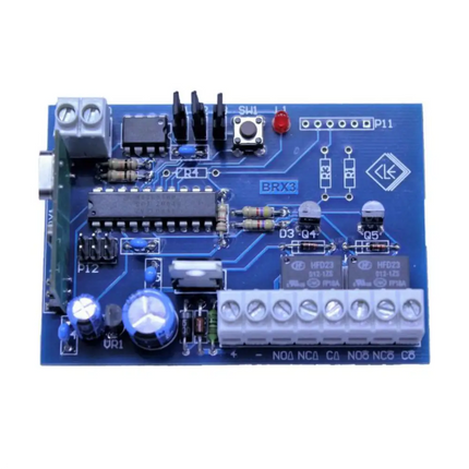 Bosch HCR-BU2 standalone 433MHz receiver with dual SPDT relay outputs in blue plastic enclosure Australia