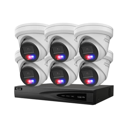 HiLook CCTV Kit with 8MP security cameras and AI surveillance system with  8-channel NVR and active deterrence cameras 