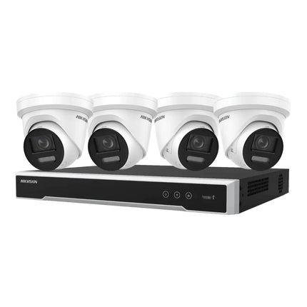 Hikvision 4 camera AcuSense LiveGuard CCTV kit with 8 channel PoE NVR