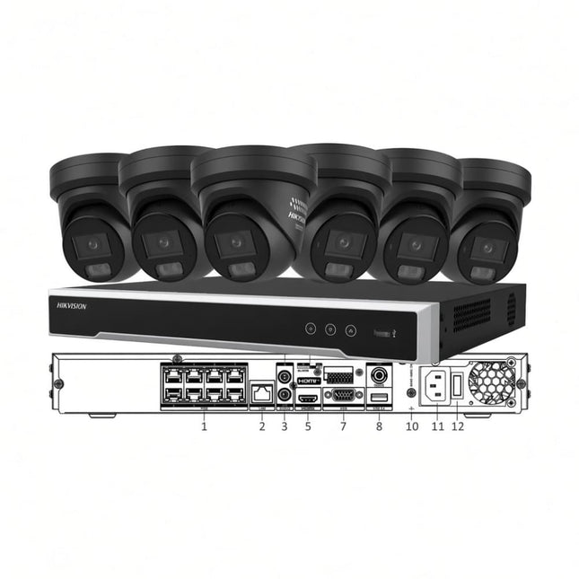 Hikvision 6 x 8MP ColorVu 3.0 Cameras & 8CH 8K NVR CCTV Kit