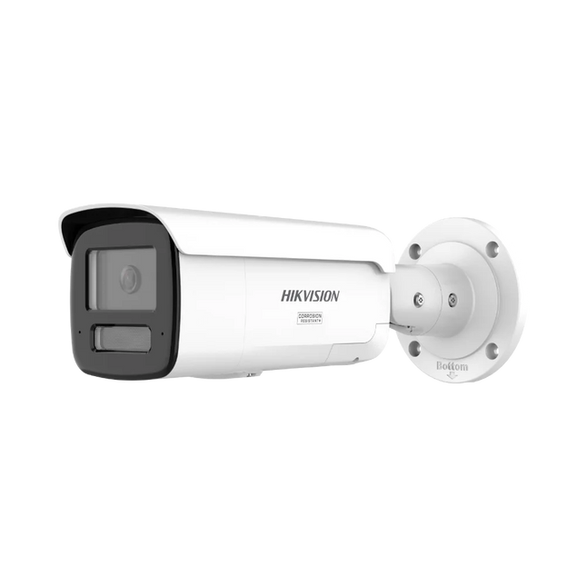 Hikvision DS-2CD2T87G3-LIS2UY/SL 8MP 4K ColorVu Bullet Camera with Active Deterrence Strobe and Siren.