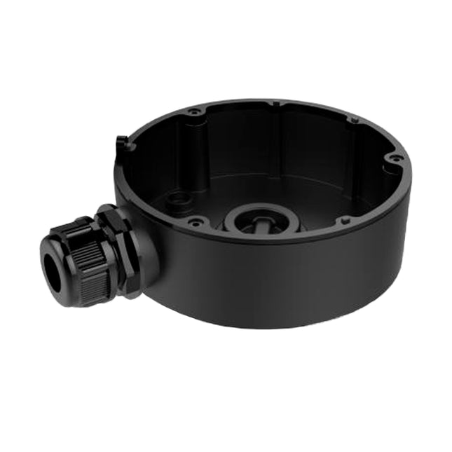 Hikvision DS-1280ZJ-DM18 black aluminium alloy junction box for dome security camera mounting in Australia.