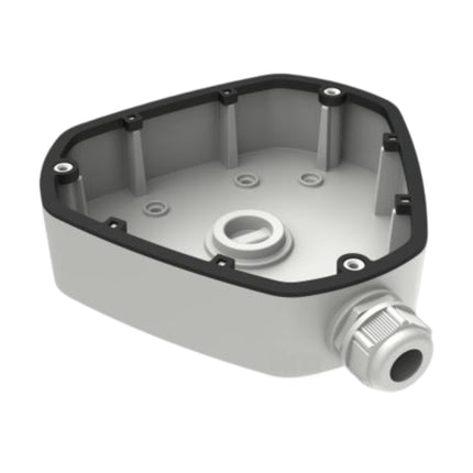 Hikvision DS-1280ZJ-DM25 white aluminium alloy junction box for 360-degree fisheye camera mounting in Australia.