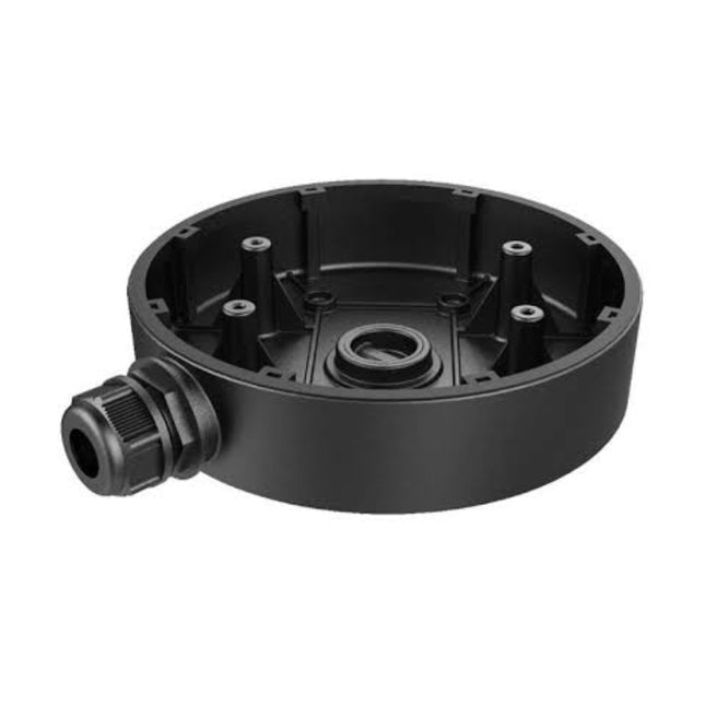 Hikvision DS-1280ZJ-DM55 black aluminium alloy junction box for dome and turret security camera mounting in Australia.