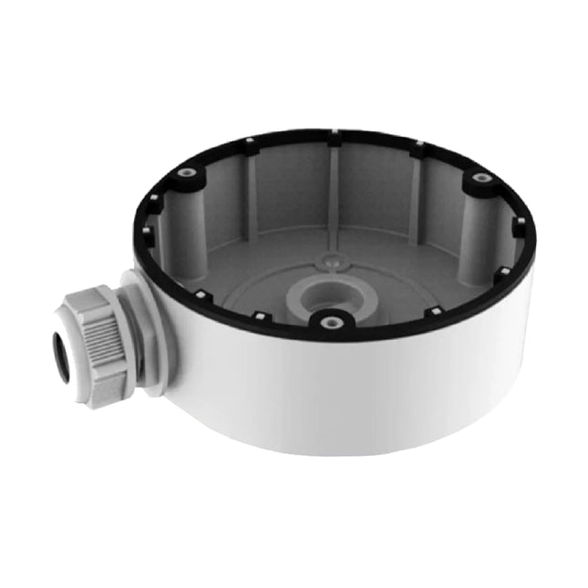 Hikvision DS-1280ZJ-DM8 white aluminium alloy junction box for dome and turret security camera mounting in Australia.