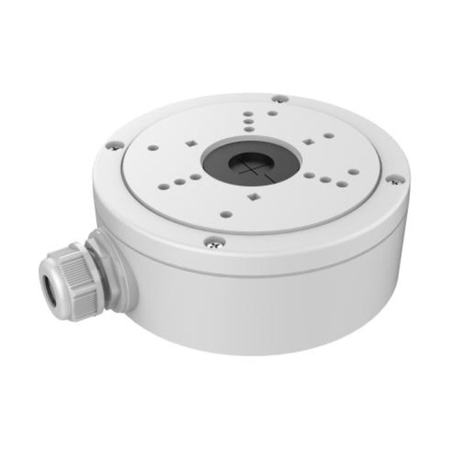 Hikvision DS-1280ZJ-S white aluminium alloy junction box for bullet and turret security camera mounting in Australia.